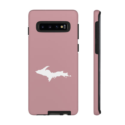 Michigan Upper Peninsula Tough Phone Case (Cherry Blossom Color w/ UP Outline) | Samsung & Pixel Android