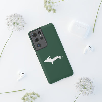 Michigan Upper Peninsula Tough Phone Case (Ginger Ale Green w/ UP Outline) | Samsung & Pixel Android