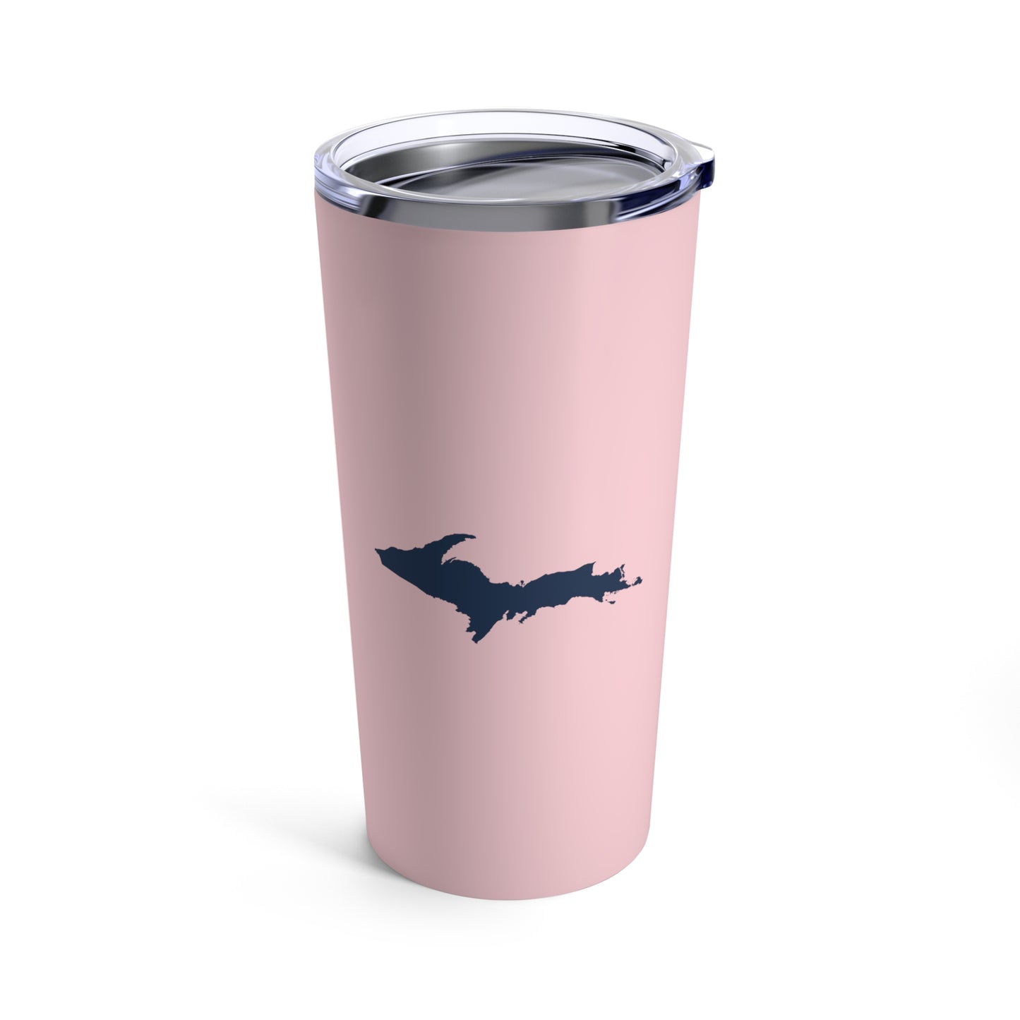 Michigan Upper Peninsula Tumbler (w/ UP Outline) | Pale Pink - 20oz