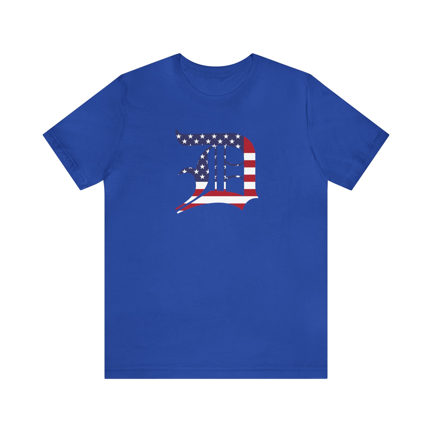 Detroit 'Old English D' T-Shirt (Patriotic Edition) | Unisex Standard