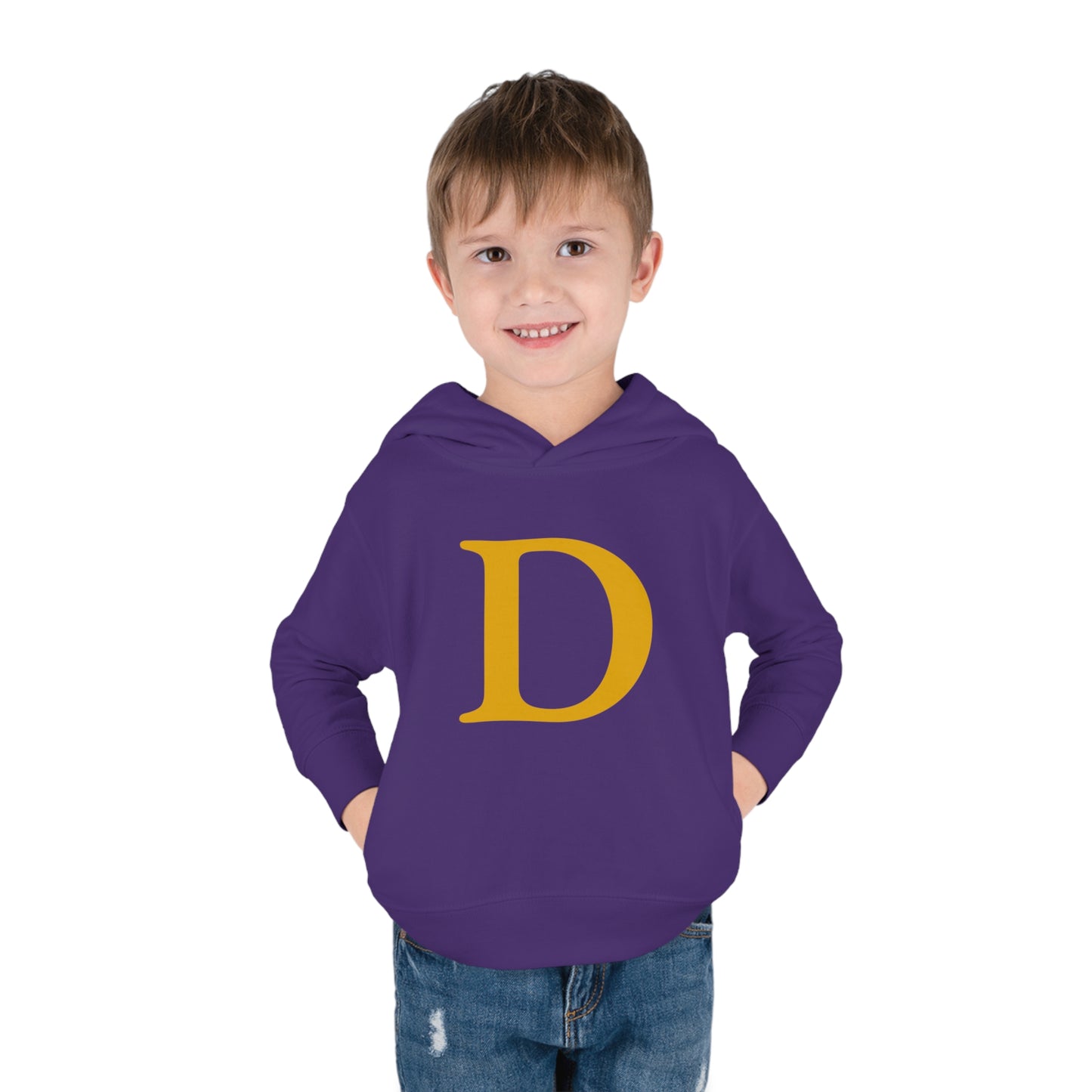 Detroit 'Old French D' Hoodie (Gold Full Body Outline) | Unisex Toddler