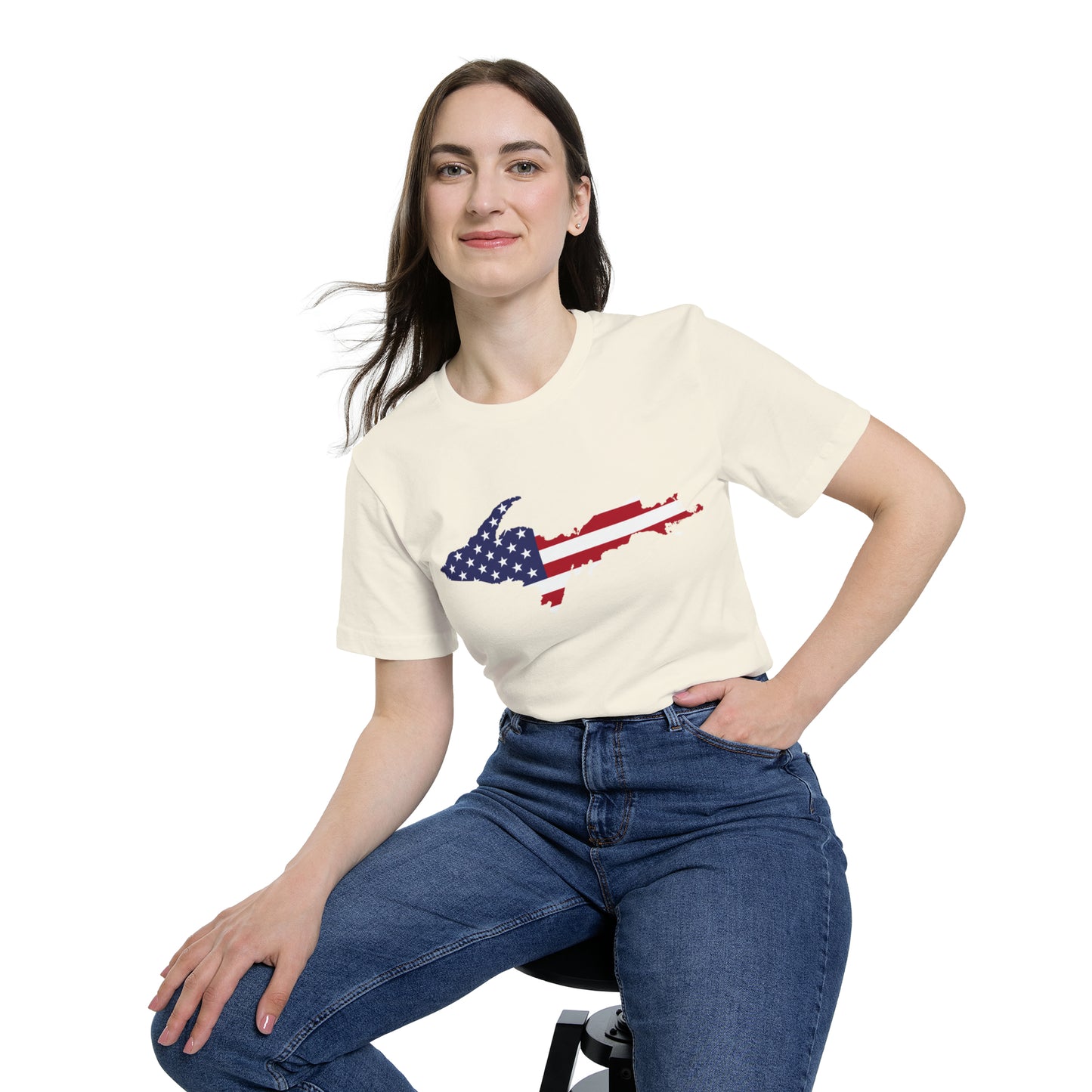 Michigan Upper Peninsula T-Shirt (Patriotic Edition) | Made in USA