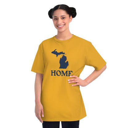 Michigan 'Home' T-Shirt (Woodcut Font) | Organic Unisex