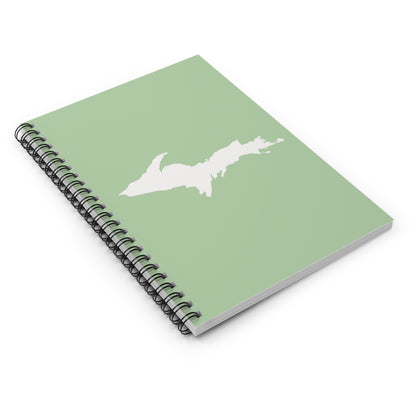 Michigan Upper Peninsula Spiral Notebook (w/ UP Outline) | Tea Green