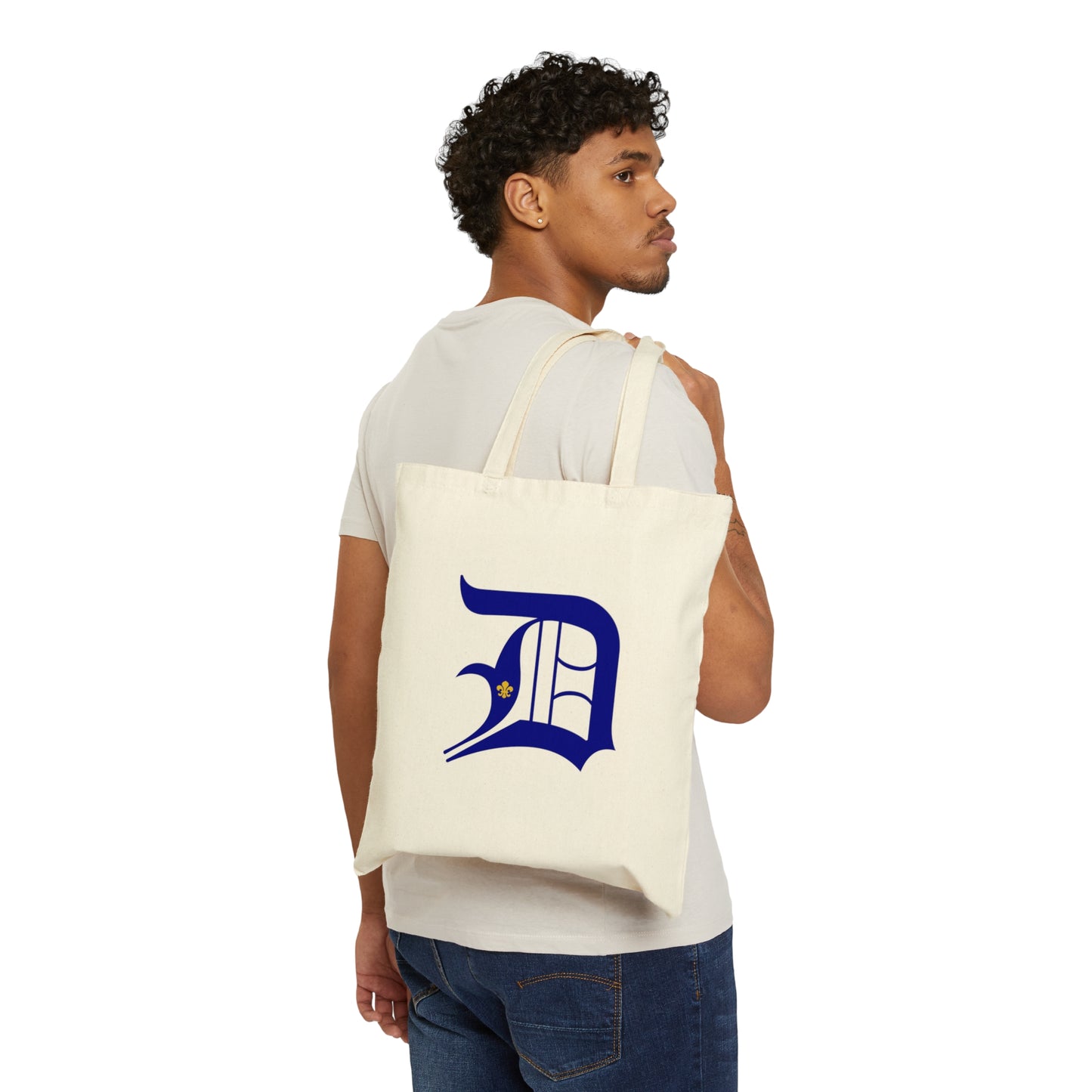 Detroit 'Old English D' Light Tote Bag (French Edition)