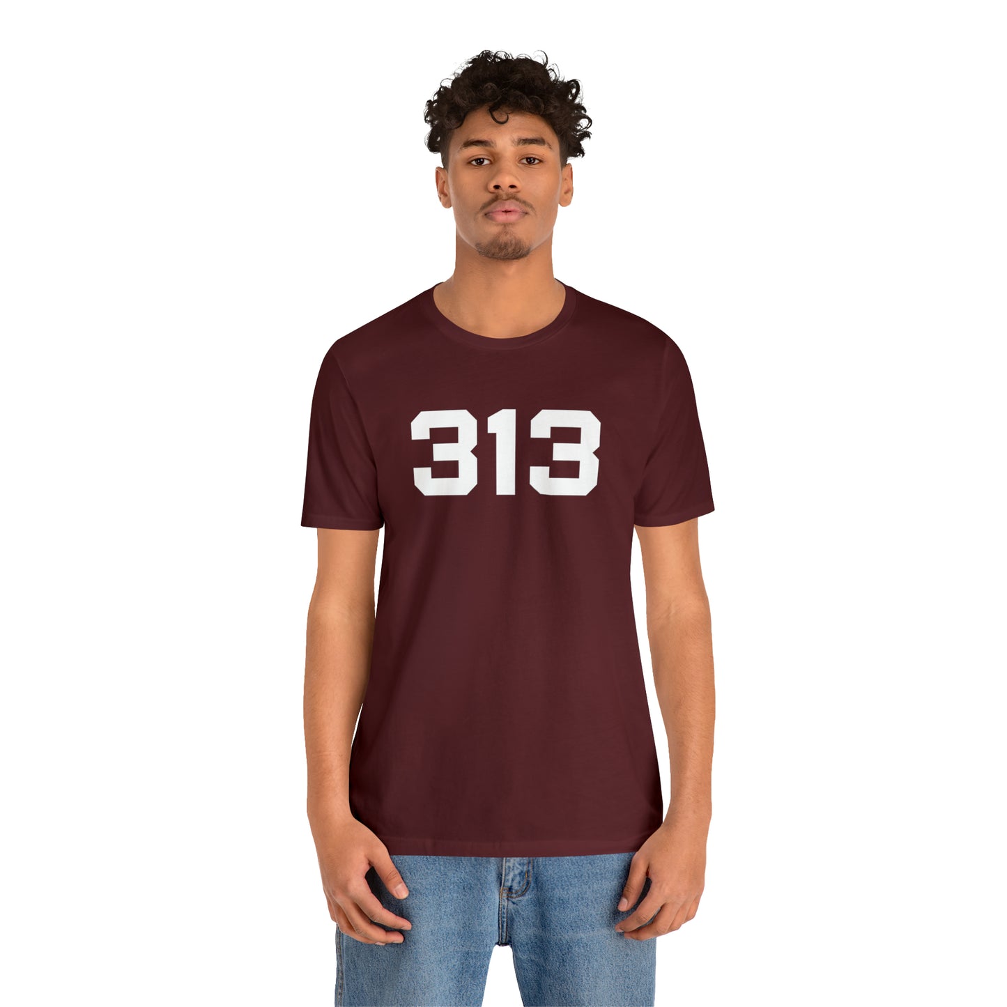 Detroit '313' T-Shirt (Athletic Font) | Unisex Standard Fit