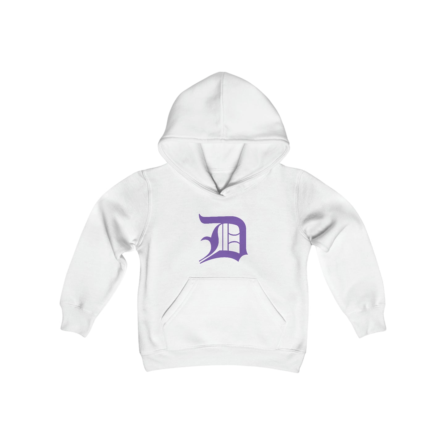 Detroit 'Old English D' Hoodie (Lake Iris) | Unisex Youth