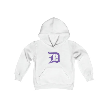 Detroit 'Old English D' Hoodie (Lake Iris) | Unisex Youth