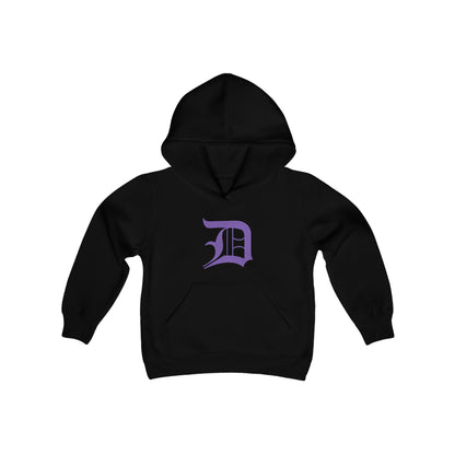 Detroit 'Old English D' Hoodie (Lake Iris) | Unisex Youth