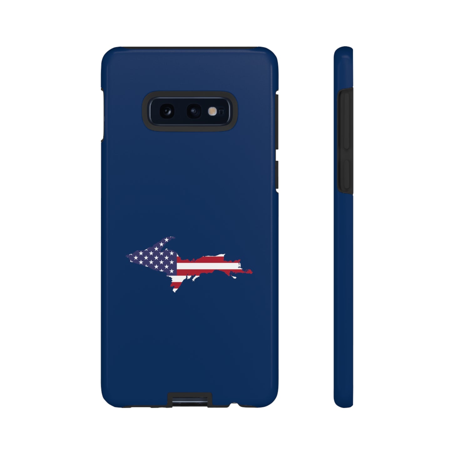 Michigan Upper Peninsula Tough Phone Case (Old Glory Blue w/ UP USA Flag Outline) | Samsung & Pixel Android