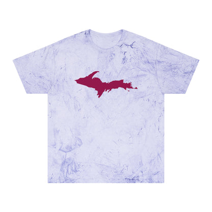 Michigan Upper Peninsula T-Shirt (w/ Ruby Red UP Outline) | Unisex Color Blast