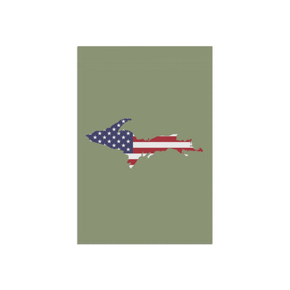 Michigan Upper Peninsula Home & Garden Flag (w/ UP USA Flag) | Beachgrass Green