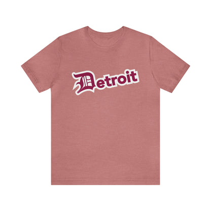 'Detroit' T-Shirt (Ruby Red w/ Old English 'D') | Unisex Standard