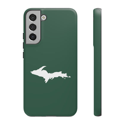 Michigan Upper Peninsula Tough Phone Case (Ginger Ale Green w/ UP Outline) | Samsung & Pixel Android