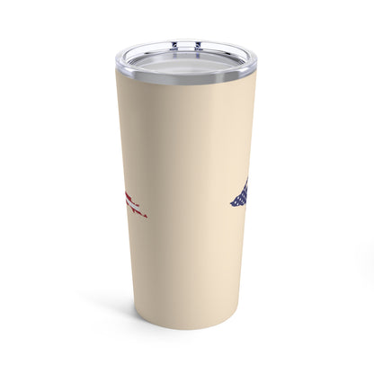 Michigan Upper Peninsula Tumbler (w/ UP USA Flag) | Champagne White - 20oz