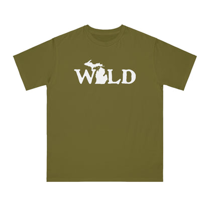 Michigan 'Wild' T-Shirt (Woodcut Font) | Unisex Organic