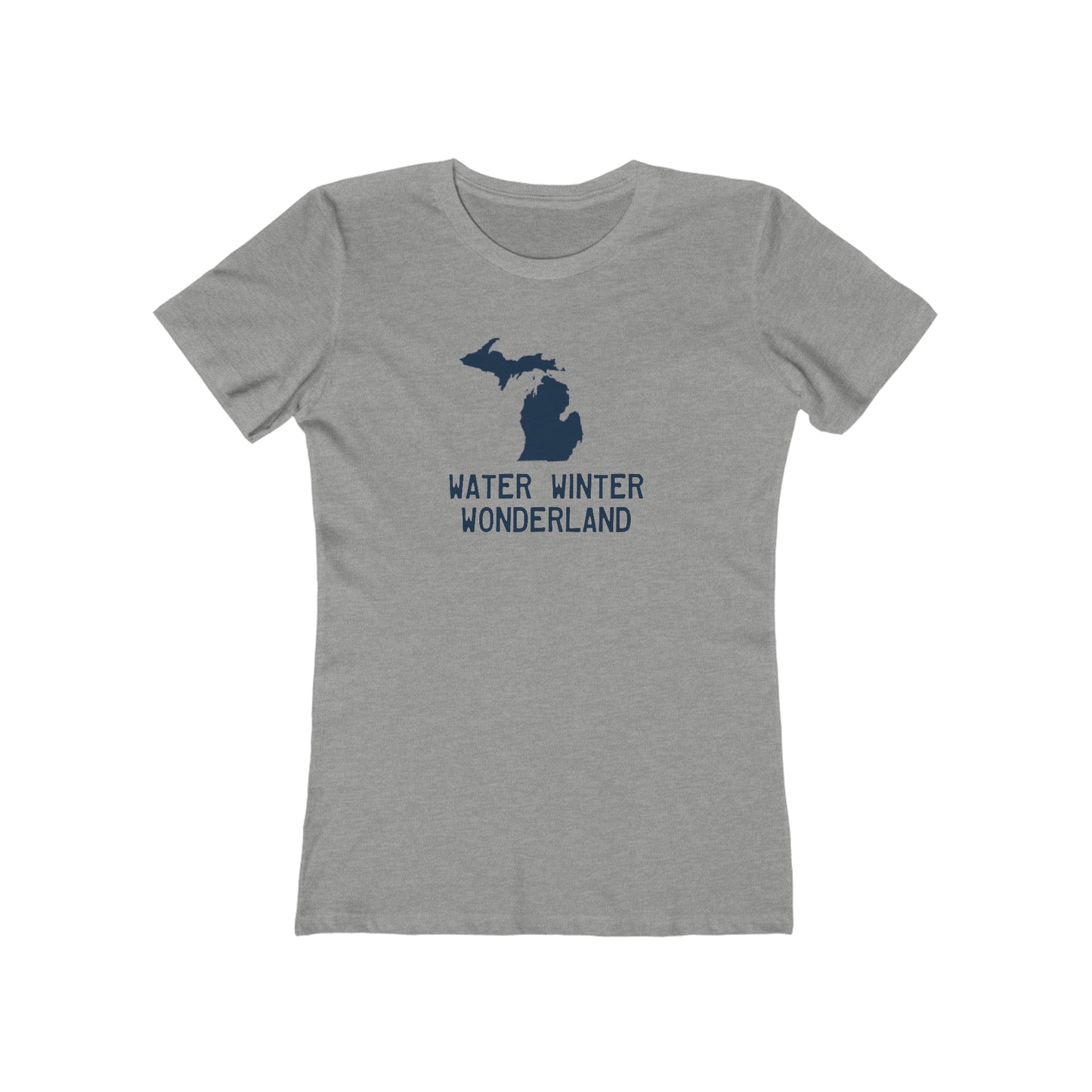 Michigan 'Water Winter Wonderland'  T-Shirt | Women's Boyfriend Cut