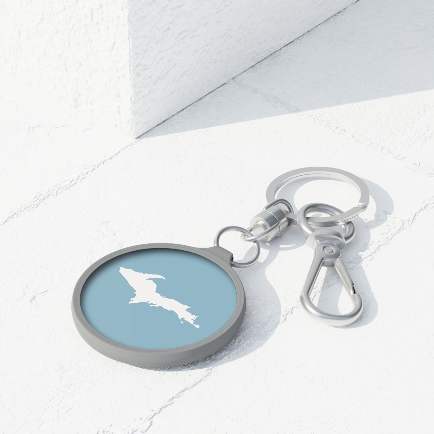 Michigan Upper Peninsula Keyring (w/ UP Outline) | Opal Blue