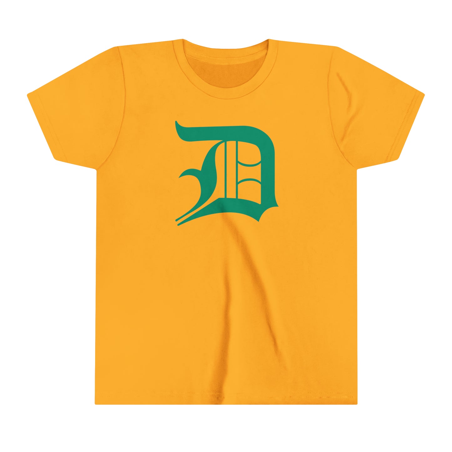 Detroit 'Old English D' T-Shirt (Emerald Green) | Youth Short Sleeve