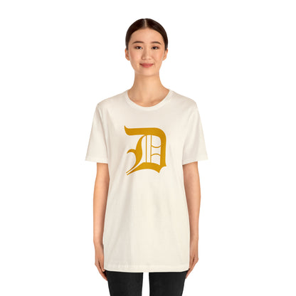 Detroit 'Old English D' T-Shirt (Gold) | Unisex Standard