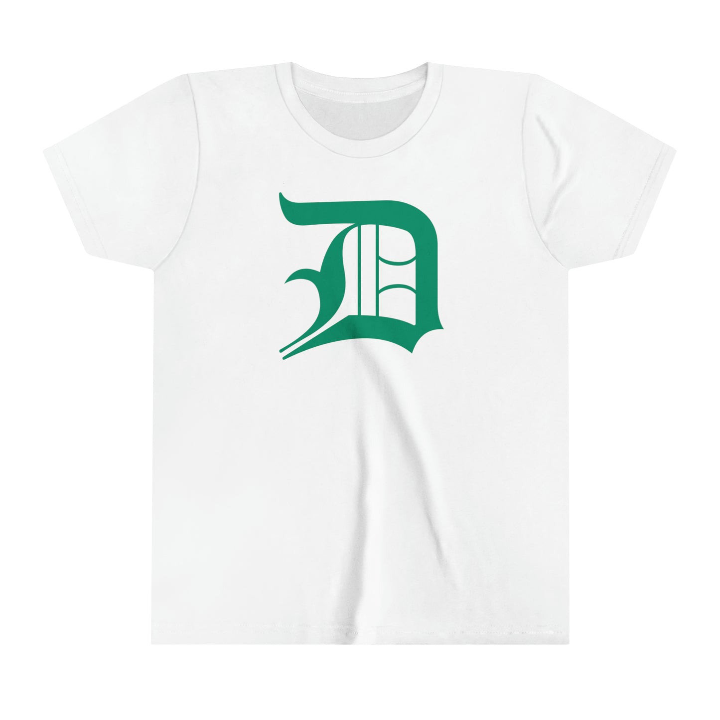 Detroit 'Old English D' T-Shirt (Emerald Green) | Youth Short Sleeve