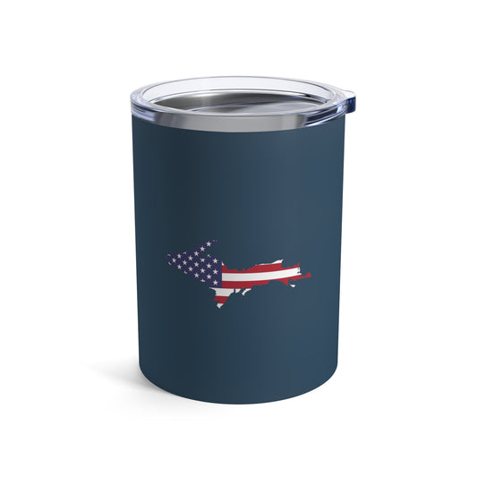 Michigan Upper Peninsula Tumbler (w/ UP USA Flag) | '37 Caddie Blue - 10oz