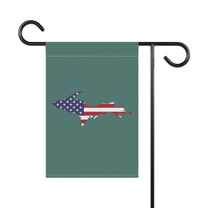 Michigan Upper Peninsula Home & Garden Flag (w/ UP USA Flag) | Copper Green