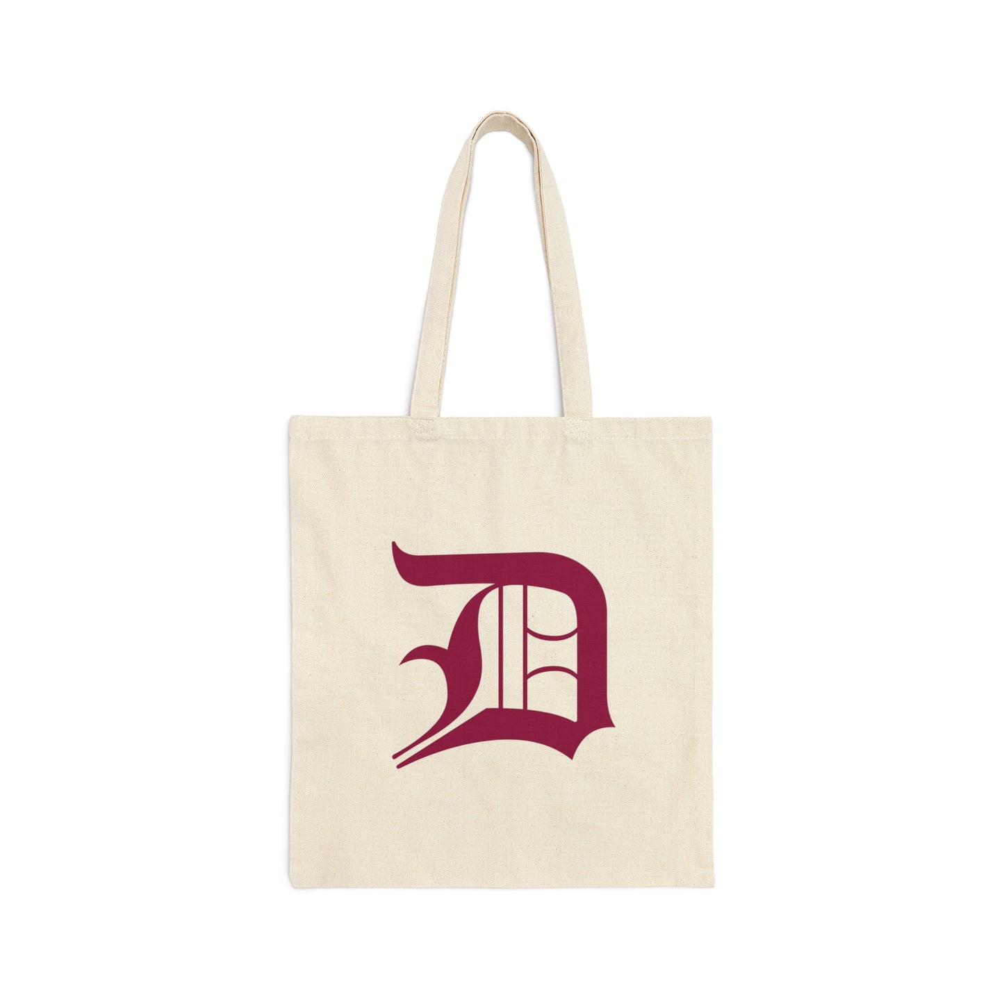 Detroit 'Old English D' Light Tote Bag (Ruby Red)