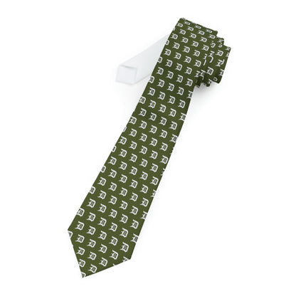 Detroit 'Old English D' Necktie | Army Green