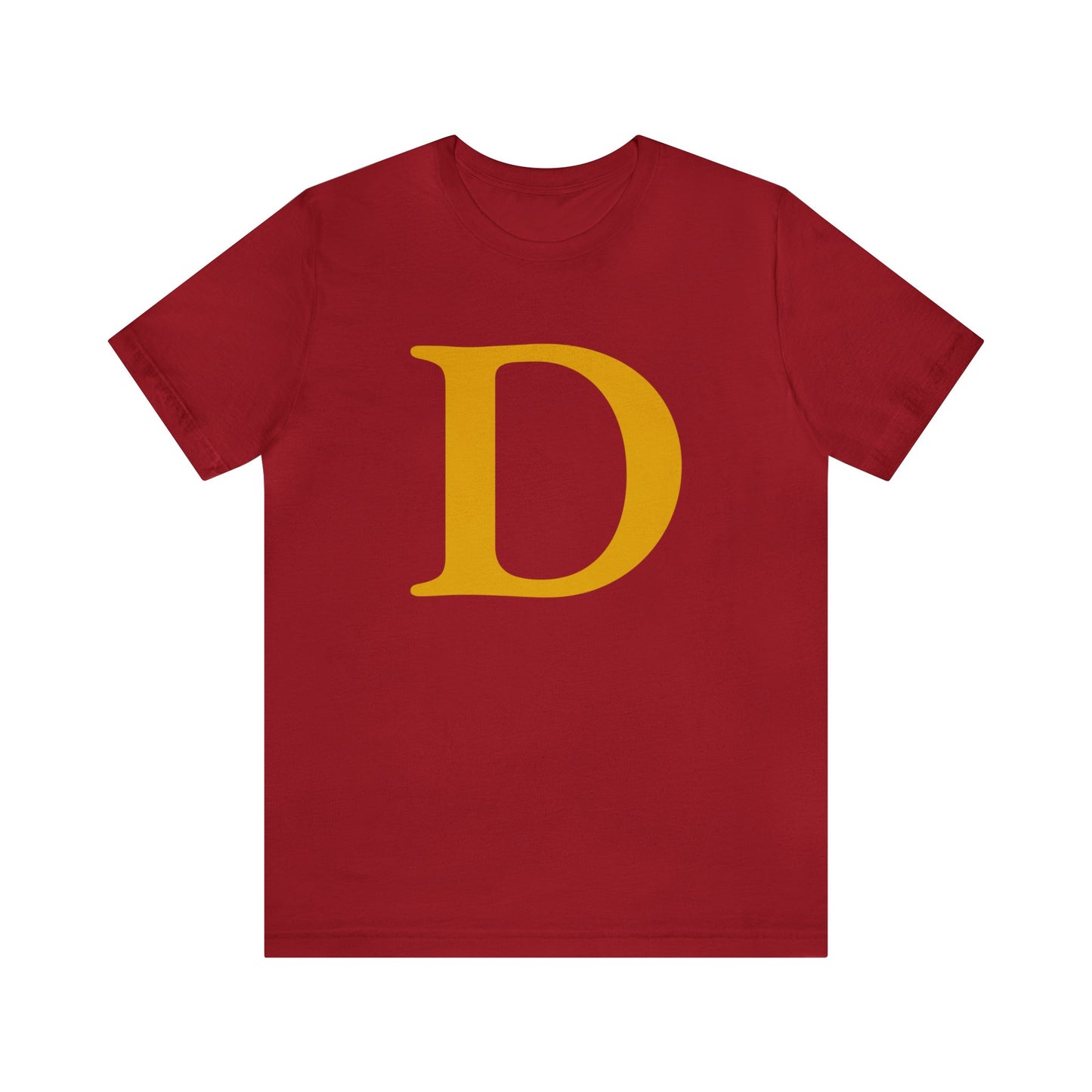 Detroit 'Old French D' T-Shirt (Gold Full Body Outline) | Unisex Standard Fit