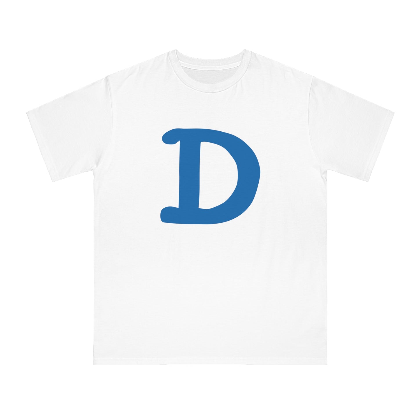 Detroit 'Old French D' T-Shirt (Azure Full  Outline) | Unisex Organic