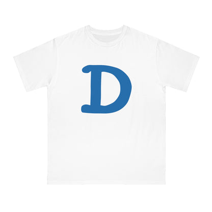 Detroit 'Old French D' T-Shirt (Azure Full  Outline) | Unisex Organic