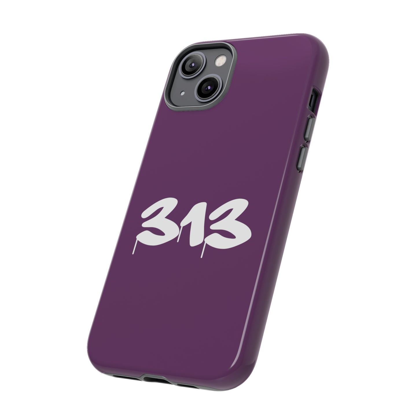 Detroit '313' Tough Phone Case (Plum Tag Font) | Apple iPhone