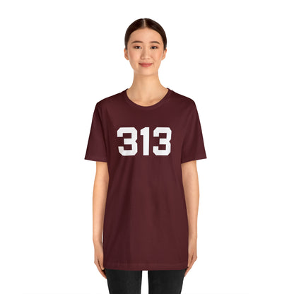 Detroit '313' T-Shirt (Athletic Font) | Unisex Standard Fit