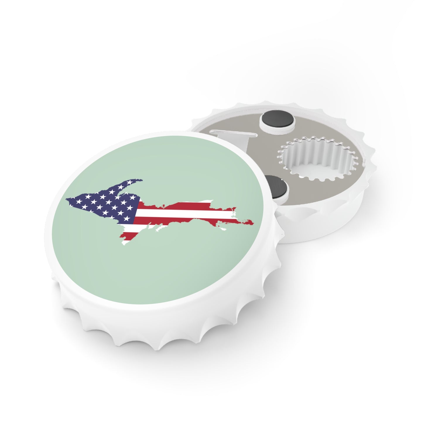 Michigan Upper Peninsula Bottle Opener (w/ UP USA Flag ) | Sea Green