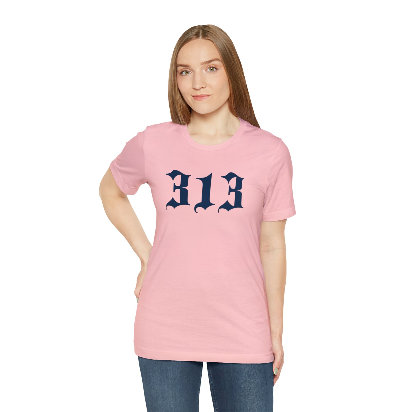 Detroit '313' T-Shirt (Old English Font) | Unisex Standard Fit