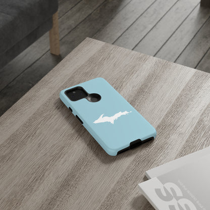 Michigan Upper Peninsula Tough Phone Case ('58 Caddie Blue w/ UP Outline) | Samsung & Pixel Android