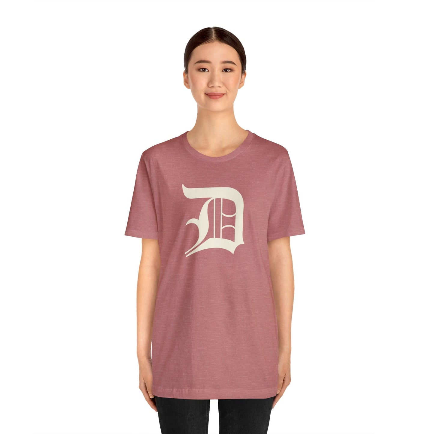 Detroit 'Old English D' T-Shirt (Ivory White) | Unisex Standard