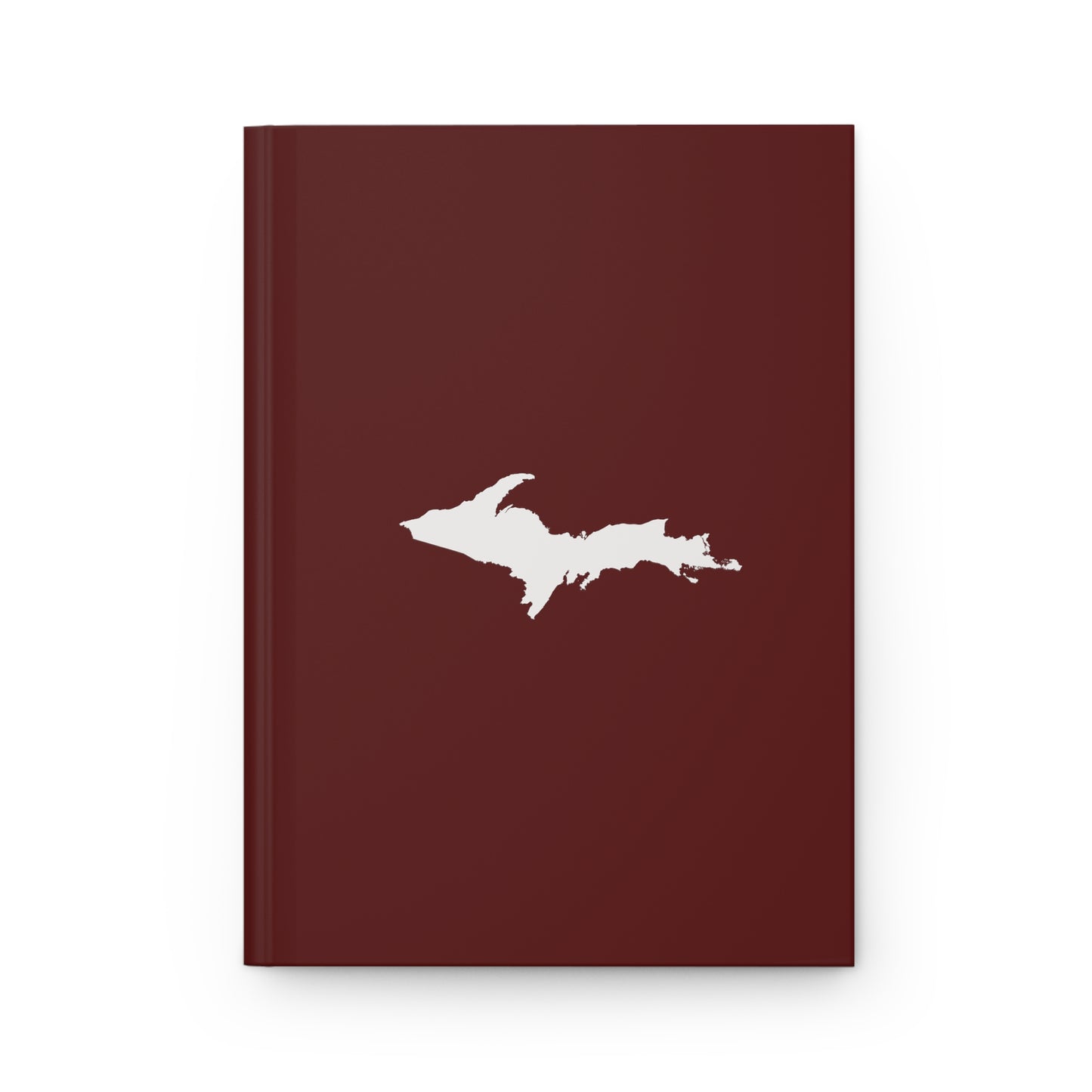 Michigan Upper Peninsula Hardcover Journal (Cherrywood Color w/ UP Outline) | Ruled - 150pgs