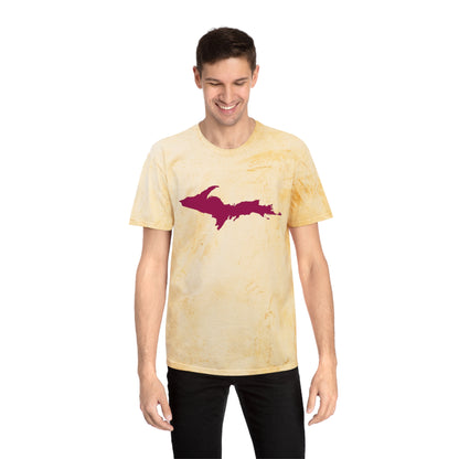 Michigan Upper Peninsula T-Shirt (w/ Ruby Red UP Outline) | Unisex Color Blast