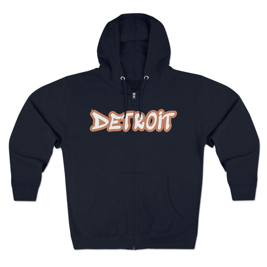 'Detroit' Hoodie (Copper Tag Font) | Unisex Full Zip