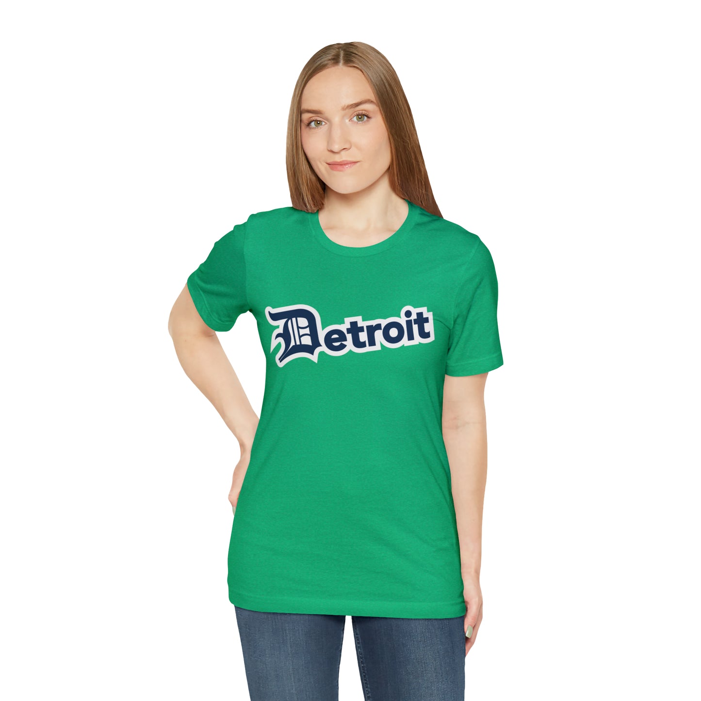 'Detroit' T-Shirt (Navy w/ Old English 'D') | Unisex Standard