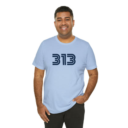 Detroit '313' T-Shirt (1970s Audiophile Font) | Unisex Standard Fit