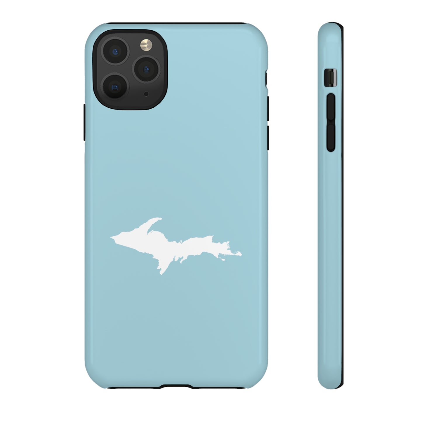 Michigan Upper Peninsula Tough Phone Case ('58 Caddie Blue w/ UP Outline) | Apple iPhone