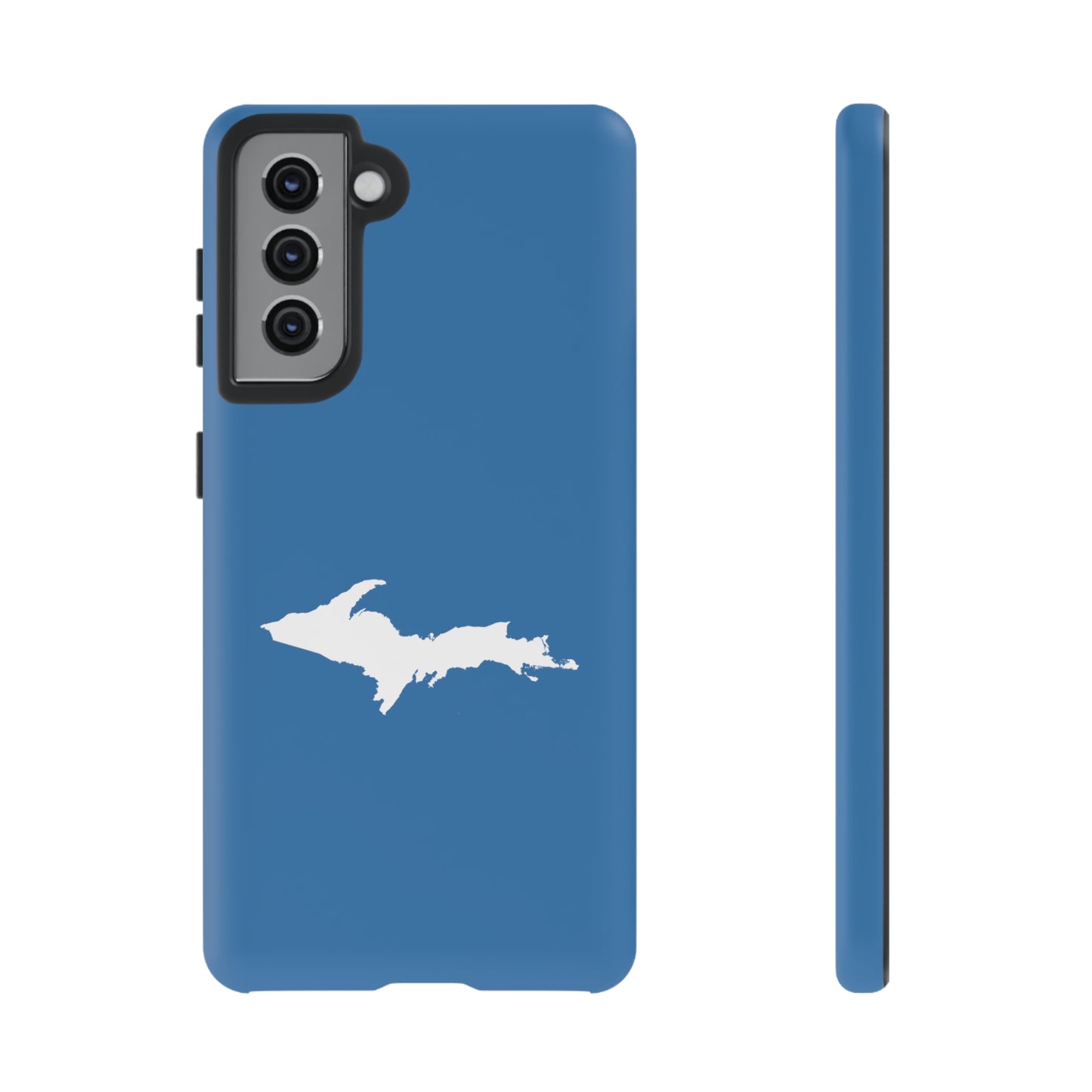 Michigan Upper Peninsula Tough Phone Case (Lake Superior Blue w/ UP Outline) | Samsung & Pixel Android