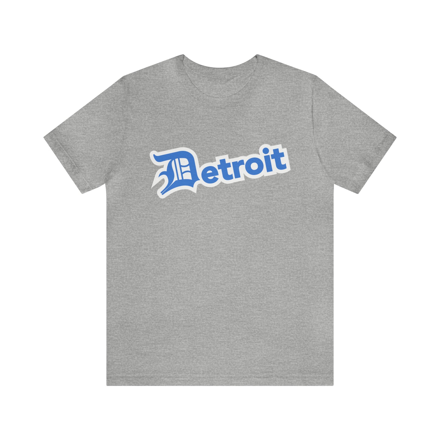 'Detroit' T-Shirt (Azure w/ Old English 'D') | Unisex Standard