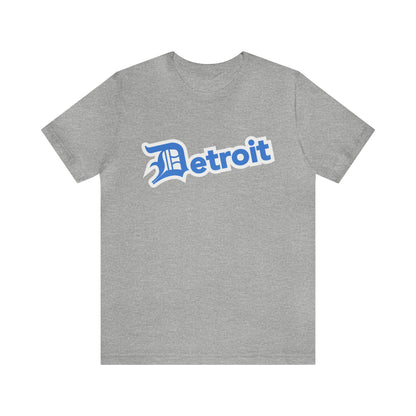 'Detroit' T-Shirt (Azure w/ Old English 'D') | Unisex Standard