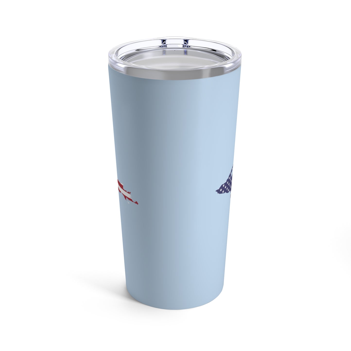 Michigan Upper Peninsula Tumbler (w/ UP USA Flag) | Light Blue - 20oz