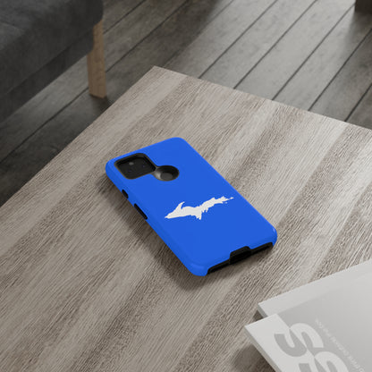 Michigan Upper Peninsula Tough Phone Case (Motor Town Blue w/ UP Outline) | Samsung & Pixel Android