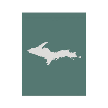 Michigan Upper Peninsula Home & Garden Flag (w/ UP Outline) | Copper Green